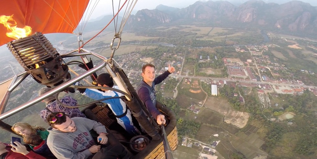 Balon na ogrzane powietrze Vang Vieng Laos