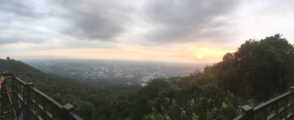 Východ slunce Chiang Mai vyhlídka