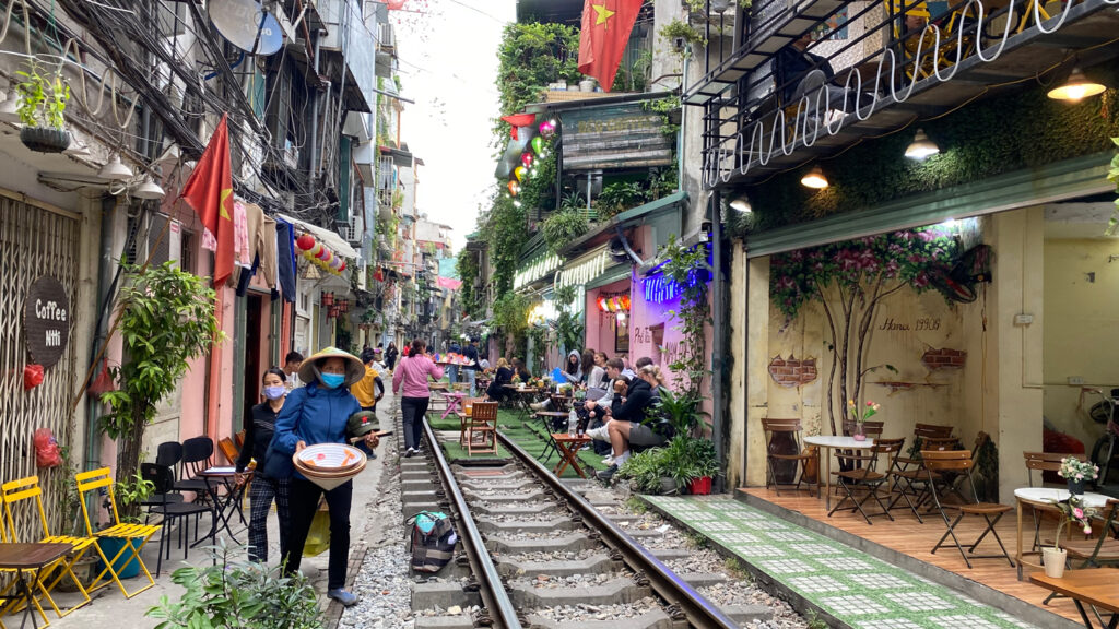 Najlepsze miejsce na ulicy kolejowej Hanoi